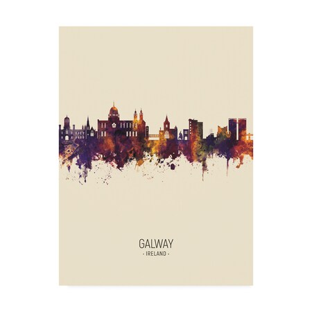 Trademark Fine Art Michael Tompsett 'Galway Ireland Skyline Portrait III' Canvas Art, 24x32 MT02876-C2432GG